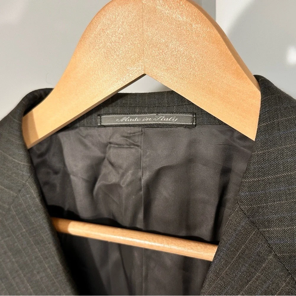 E. Zegna Neiman 15 Mil 15 Pinstripe Blazer IT 52L,US 46L Italy Ermenegildo